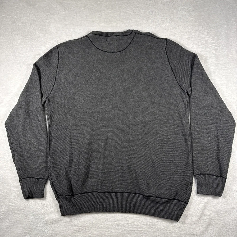 Calvin Klein Men's M Grey 100% Pima Cotton Crewneck‎ Long Sleeve Sweater